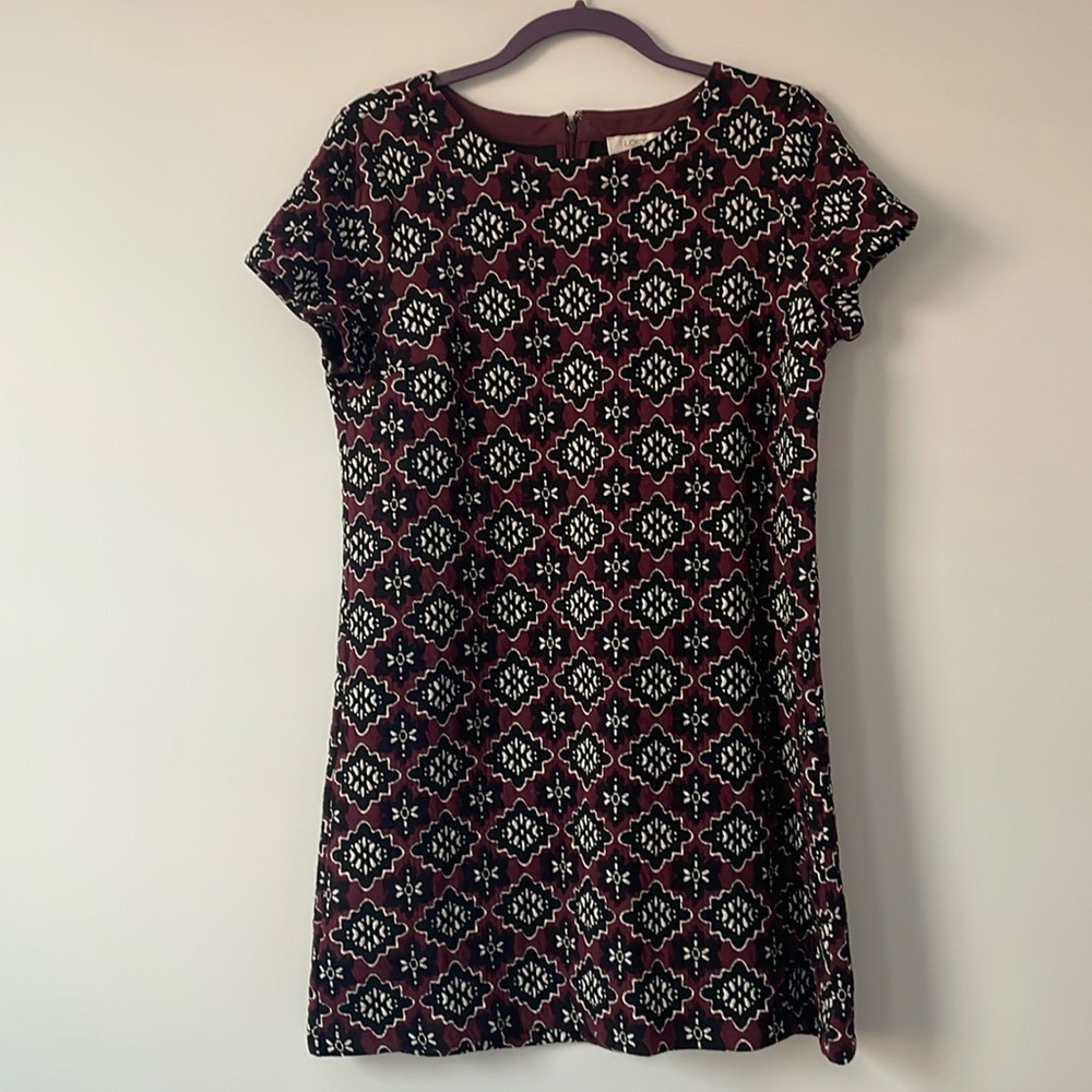 Loft Purple Flower Pattern Dress